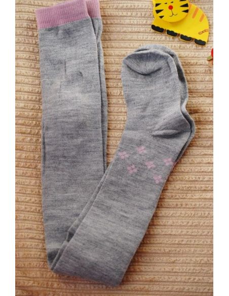 Merino Wool Tights 110-116 Gray Flowers buy in online store Merino Wool Tights 110-116 Gray Flowers buy in online store