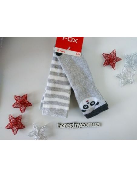 Socks Anti-slip terry children's Fox 2-3 years - gray (2 pairs) buy in online store Socks Anti-slip terry children's Fox 2-3 years - gray (2 pairs) buy in online store