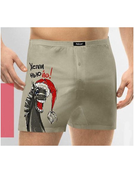 Men's panties Pelican - Happy New Ye. Sizes M and L buy in online store Men's panties Pelican - Happy New Ye. Sizes M and L buy in online store