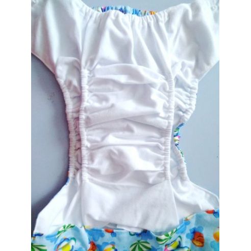 Reusable diaper on microflis buttons with double rubber band - large size buy in online store