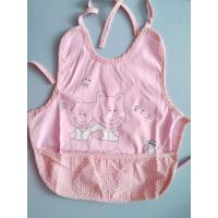 Cotton slotman apron with pocket - Pink bears buy in online store