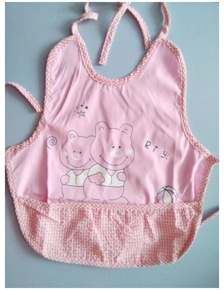 Cotton slotman apron with pocket - Pink bears buy in online store Cotton slotman apron with pocket - Pink bears buy in online store