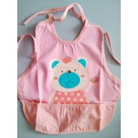 Cotton Slumpy Apron With Pocket - Pink Bear buy in online store
