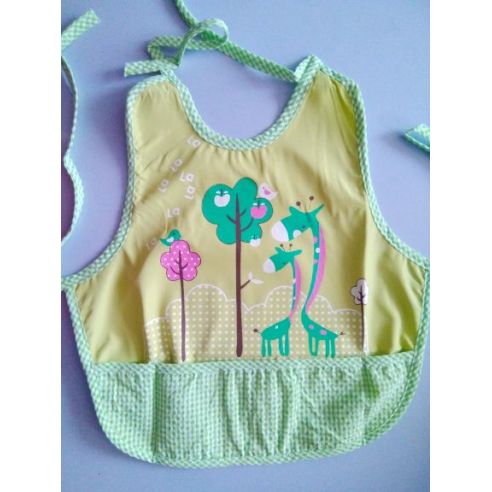 Cotton slotman apron with pocket - Giraffe green buy in online store