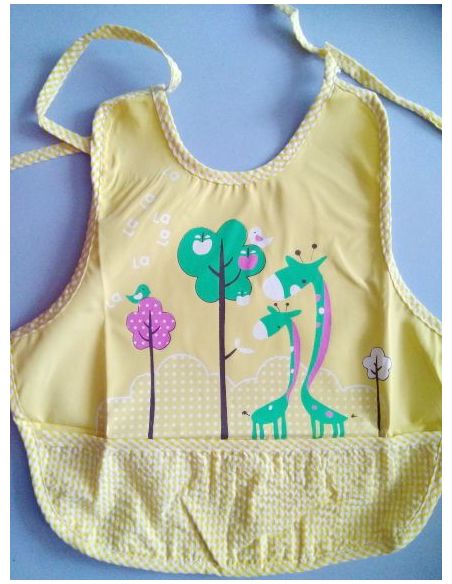 Cotton slotman apron with pocket - yellow giraffe buy in online store Cotton slotman apron with pocket - yellow giraffe buy in online store