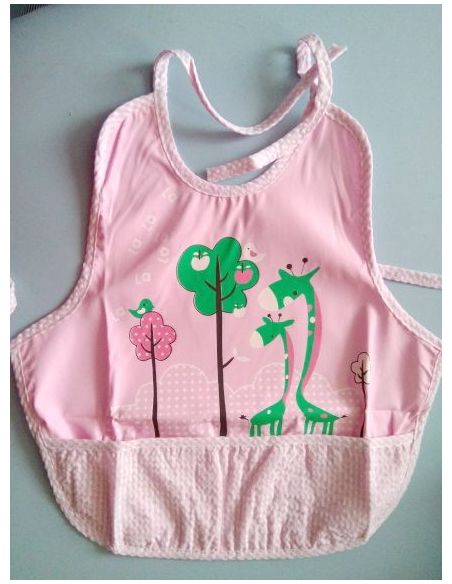 Cotton slotman apron with pocket - pink giraffe buy in online store Cotton slotman apron with pocket - pink giraffe buy in online store