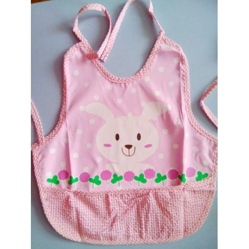 Cotton slotman apron with pocket - pink hare buy in online store