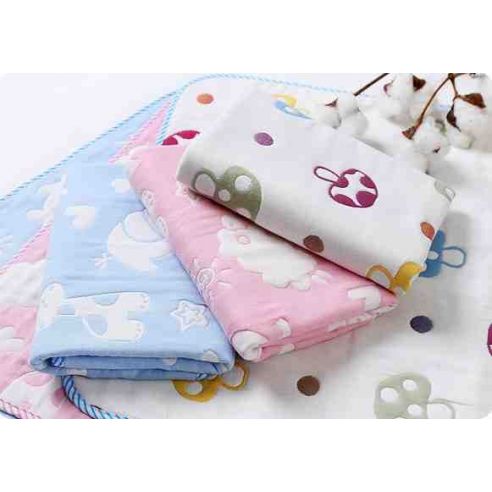 Diaper Waterproof Multilayer Cotton + Bamboo Mahra, Bilateering - Size 70 * 100cm buy in online store