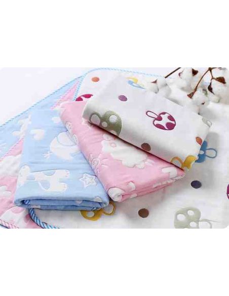 Diaper Waterproof Multilayer Cotton + Bamboo Mahra, Bilateering - Size 70 * 100cm buy in online store