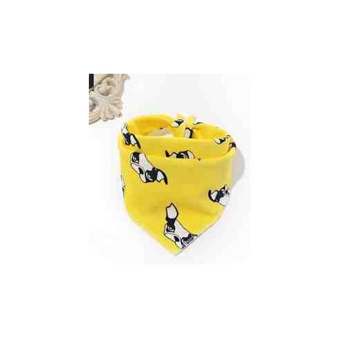 Whirl, bib, araphak on button - dog on yellow buy in online store