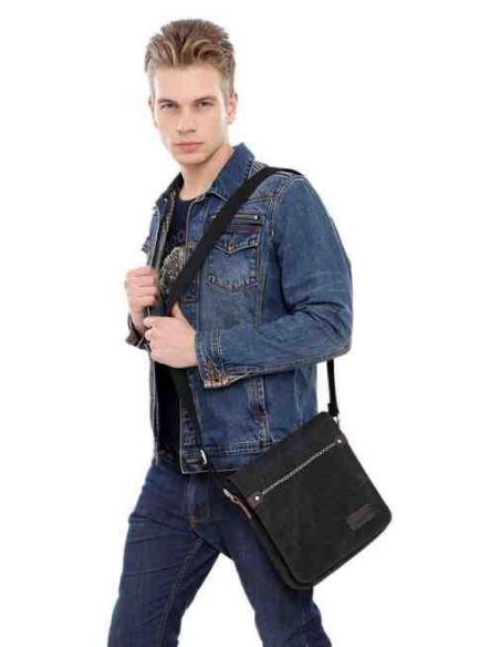 Men's Bag Barstie Cotton K020 Black buy in online store Men's Bag Barstie Cotton K020 Black buy in online store