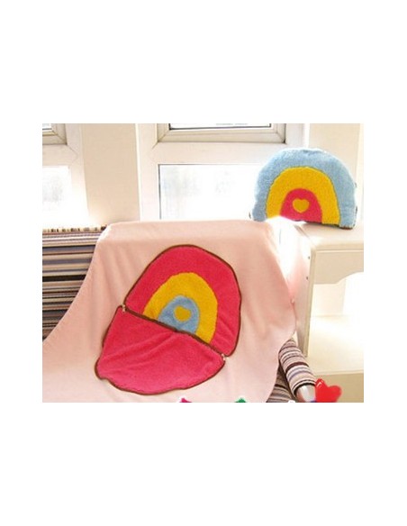 Warm blanket and pillow, 2 in 1 - Rainbow buy in online store