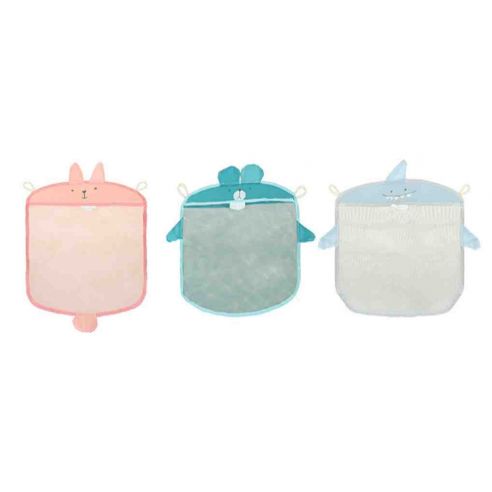 Mesh Organizer for storing toys in a Bathroom Alarger + 2 Vacuum Hook - Gray buy in online store