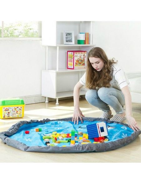 Rug Organizer for Toys 150cm - Black and Gray buy in online store Rug Organizer for Toys 150cm - Black and Gray buy in online store