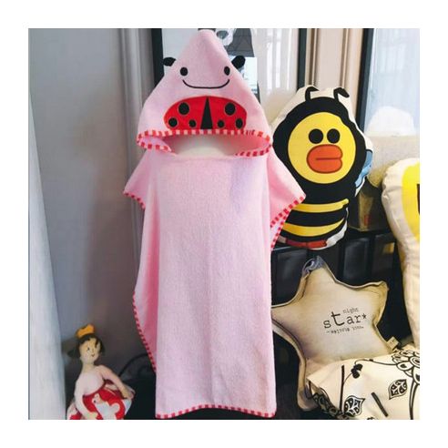 Children's Towel Cape Poncho (Analog Skip Hop) Hooded - Beetle 70 * 140cm buy in online store