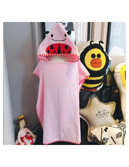 Children's Towel Cape Poncho (Analog Skip Hop) Hooded - Beetle 70 * 140cm buy in online store