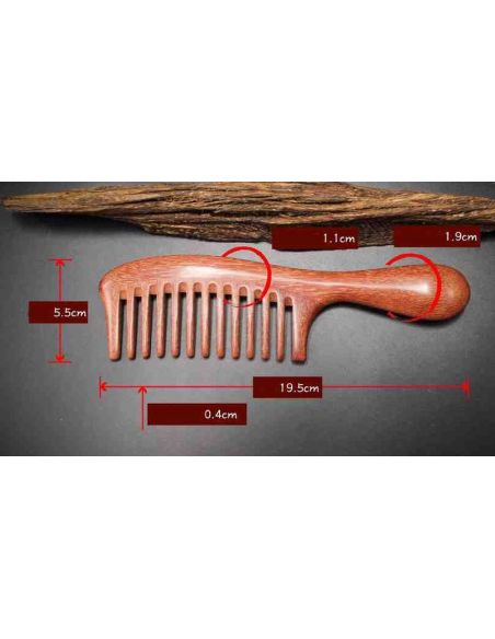 Mahogany hairbrush 13 teeth buy in online store