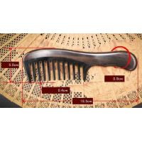 Comb from ebony (black) tree with inset from buffalo horns buy in online store 2
