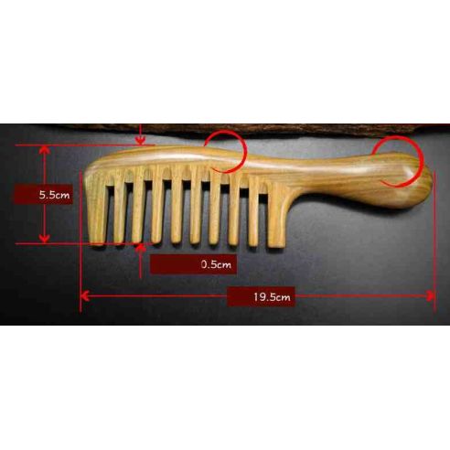 Sandalwood hairbrush wide teeth 19,5cm buy in online store