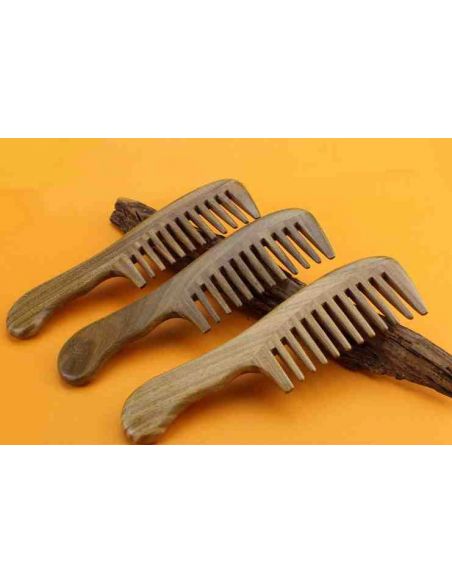 Sandalwood hairbrush Wide teeth 18.5cm buy in online store Sandalwood hairbrush Wide teeth 18.5cm buy in online store
