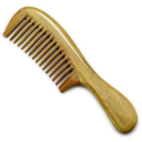 Sandalwood hairbrush wide teeth 20cm buy in online store
