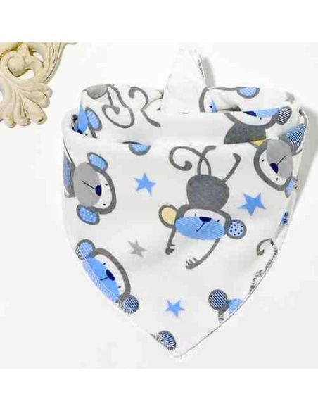 Whirl, bib, araphak on the button - blue monkeys buy in online store Whirl, bib, araphak on the button - blue monkeys buy in online store