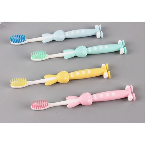 Baby toothbrushes on suckers bunnies - 4pcs in pack buy in online store