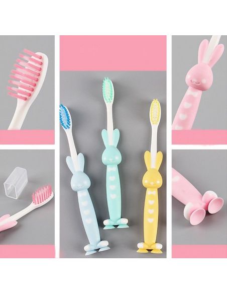 Baby toothbrushes on suckers bunnies - 4pcs in pack buy in online store Baby toothbrushes on suckers bunnies - 4pcs in pack buy in online store