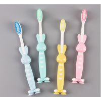 Baby toothbrushes on suckers bunnies - 4pcs in pack buy in online store 2