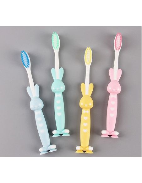 Baby toothbrushes on suckers bunnies - 4pcs in pack buy in online store Baby toothbrushes on suckers bunnies - 4pcs in pack buy in online store
