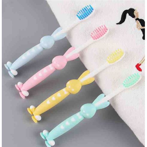 Baby toothbrushes on suckers bunnies - 4pcs in pack buy in online store