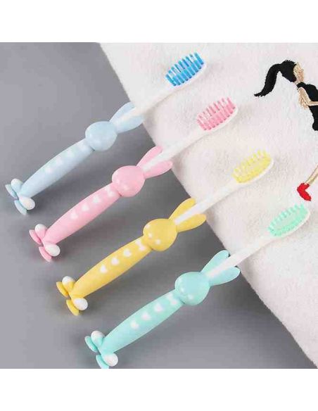 Baby toothbrushes on suckers bunnies - 4pcs in pack buy in online store Baby toothbrushes on suckers bunnies - 4pcs in pack buy in online store