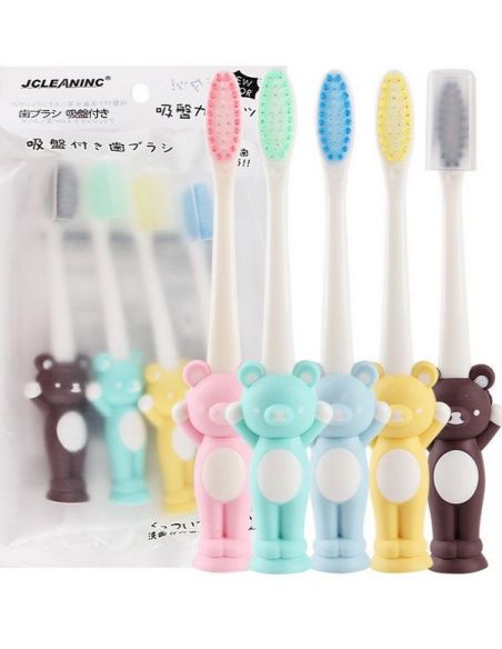 Baby Toothbrushes on Squakes Bear - 4pcs buy in online store Baby Toothbrushes on Squakes Bear - 4pcs buy in online store