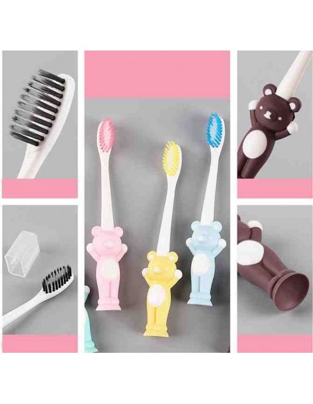 Baby Toothbrushes on Squakes Bear - 4pcs buy in online store Baby Toothbrushes on Squakes Bear - 4pcs buy in online store