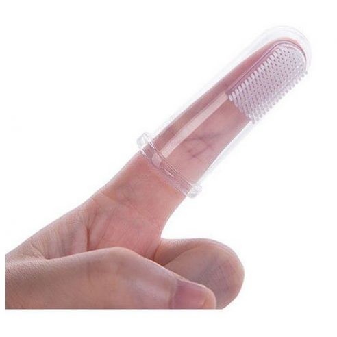 Baby toothbrush on finger - 3pcs + case buy in online store
