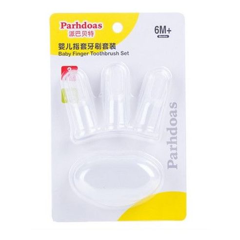 Baby toothbrush on finger - 3pcs + case buy in online store
