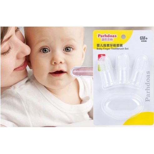 Baby toothbrush on finger - 3pcs + case buy in online store