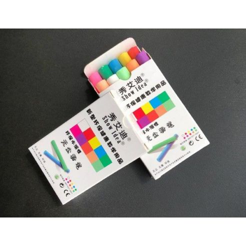 Water soluble dustless chalk color + 1pc holder for chalk buy in online store