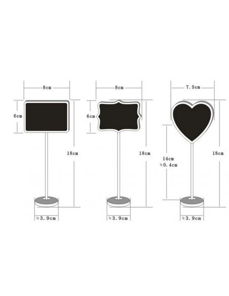 Cretaceous plates, wood price tags - on the rack 10pcs buy in online store
