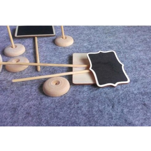 Cretaceous plates, wood price tags - on the rack 10pcs buy in online store