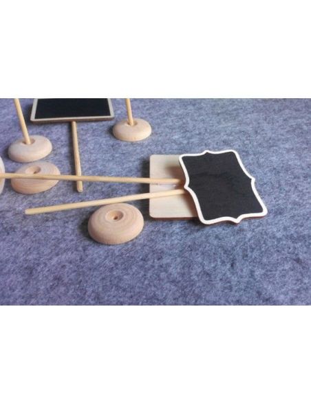 Cretaceous plates, wood price tags - on the rack 10pcs buy in online store