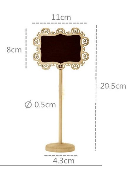 Chalk price tag, a plate of carved wood - on the rack 10pcs buy in online store