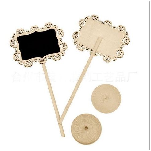 Chalk price tag, a plate of carved wood - on the rack 10pcs buy in online store