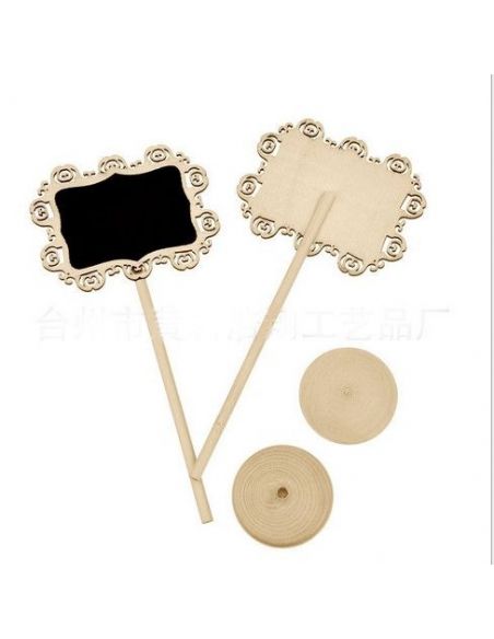 Chalk price tag, a plate of carved wood - on the rack 10pcs buy in online store