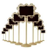 Chalk price tag, a plate of carved wood - on the rack 10pcs buy in online store