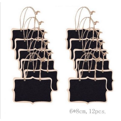 Chalk price tag, tree plate - 12pcs on the rope buy in online store