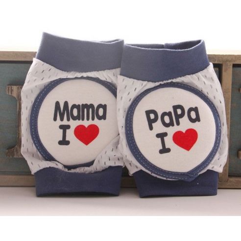 Knee pads with a soft circular insert - I love mom and dad (blue)) buy in online store