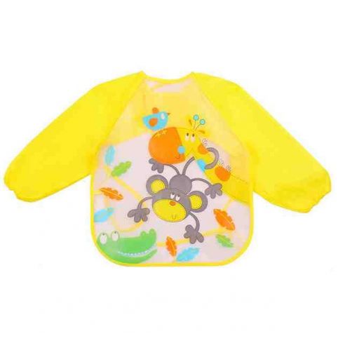 Apron with Sleeves - Yellow Giraffe and Monkey buy in online store
