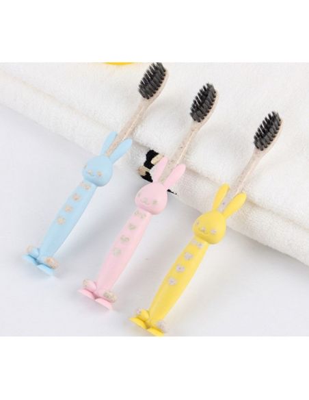 Children's toothbrush with adding bamboo coal on suckers buy in online store