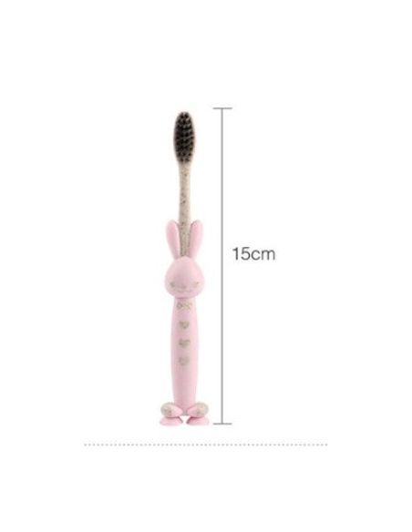 Children's toothbrush with adding bamboo coal on suckers buy in online store